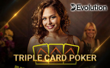 Play โป๊กเกอร์ไพ่สามใบ (Triple Card Poker) by Evolution on Fun88